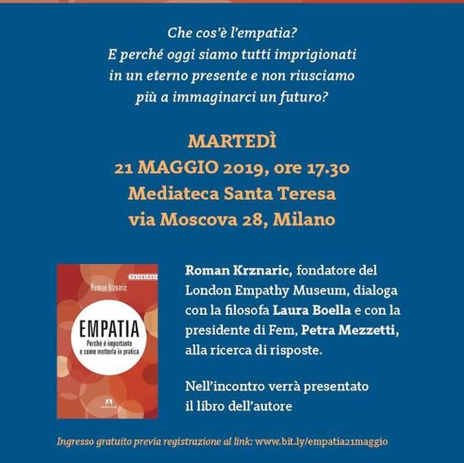 Presentazione Libro Roman Krznaric, Mediateca S. Teresa, Milano